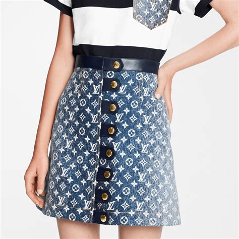 louis vuitton long skirt|Louis Vuitton denim skirt.